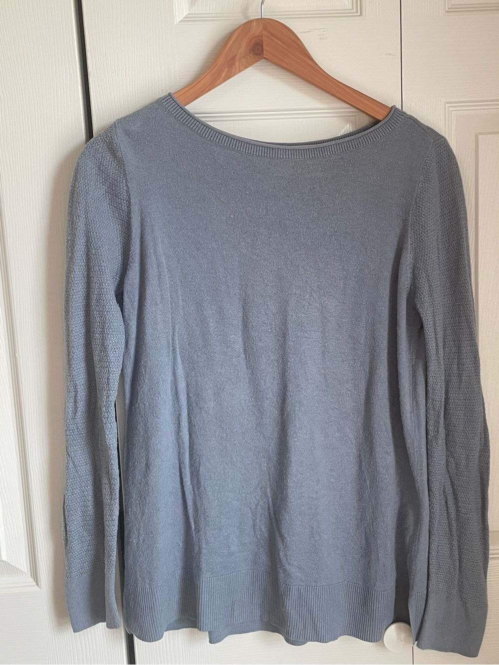 Blue/Gray Women's Boatneck Sweater